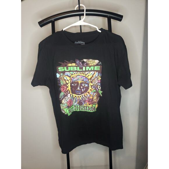 Sublime 40oz to Freedom Graphic T-Shirt Retro Black Large - Picture 1 of 4